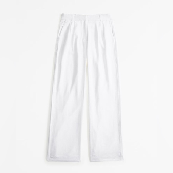 Abercrombie & Fitch White Wide-Leg Pants - Picture 2 of 5